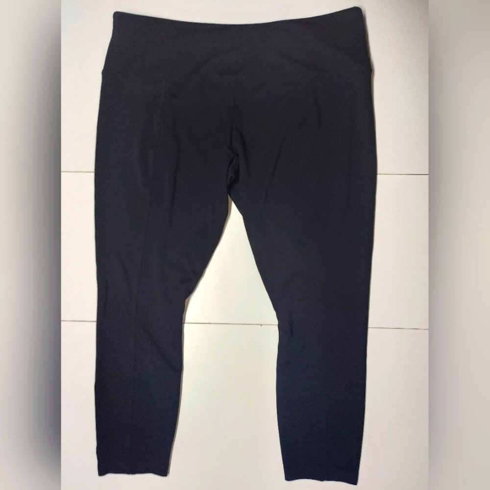 Molly And Isadora Womens Plus Size 4X Black Pants Elastic Waist Stretcy Leggings